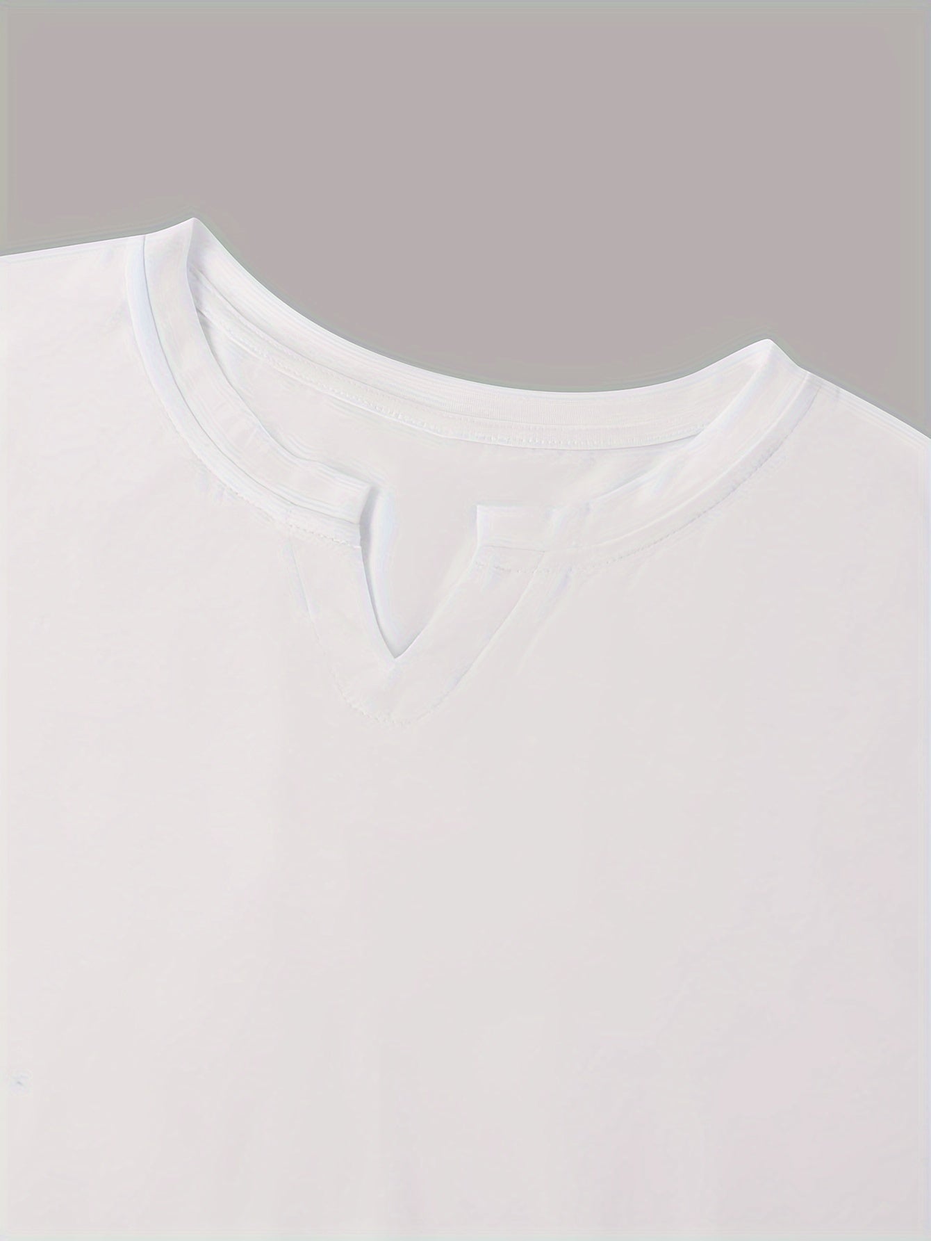 Мужская футболка с V-образным вырезом большого размера, летняя, дышащая, однотонная, из хлопка и полиэстера, повседневная, спортивная