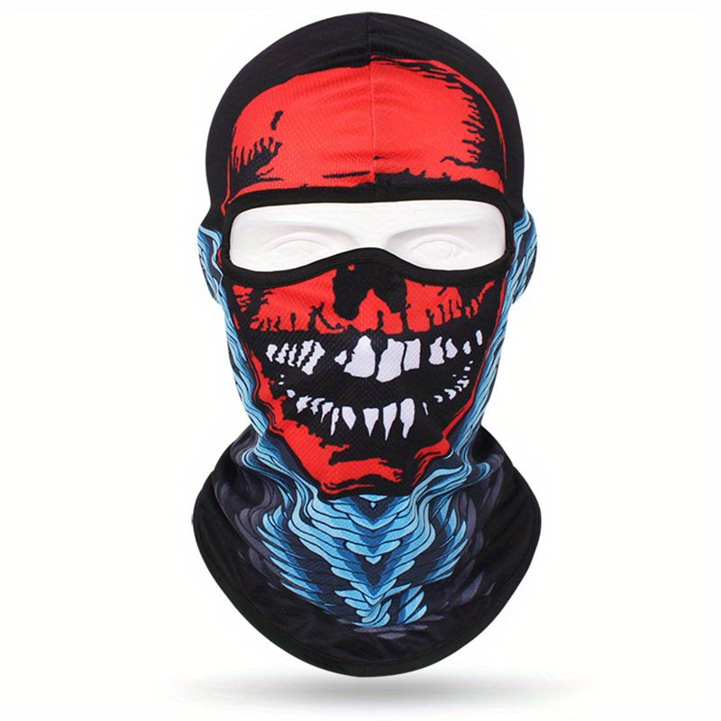 Full Face 3D Anime Skull Balaclava Ski Mask for Men and Women for Cycling Skiing and Outdoor Sports