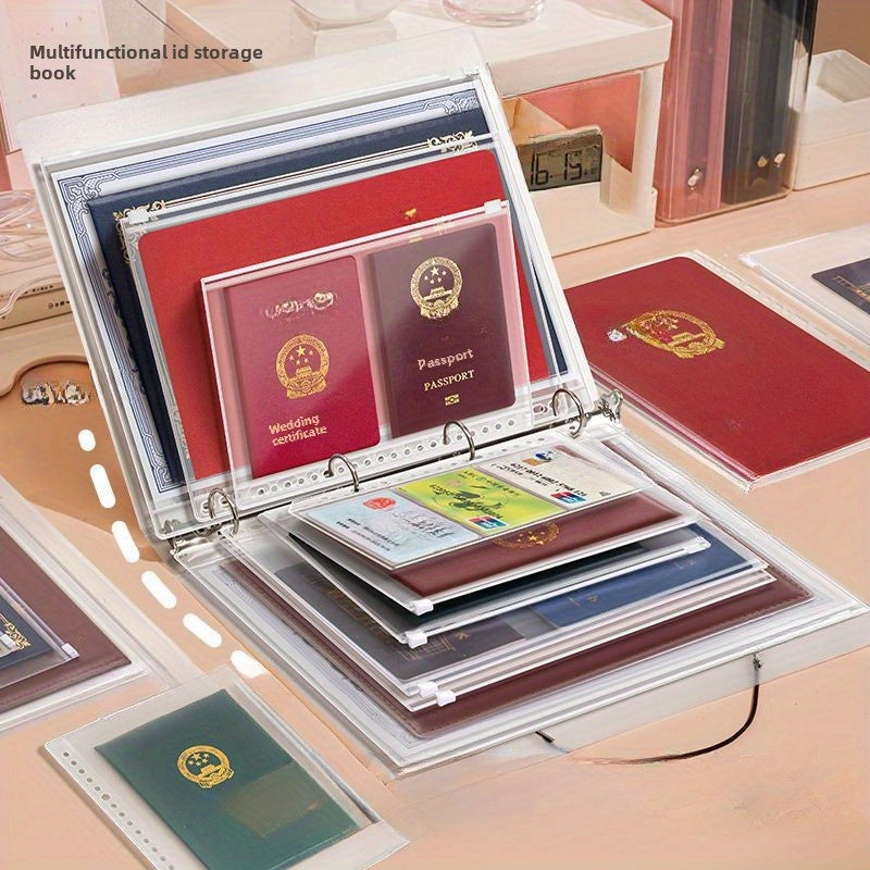 Multifunctional Document Storage Bag for A4 B5 Files Durable PP Material Office Home