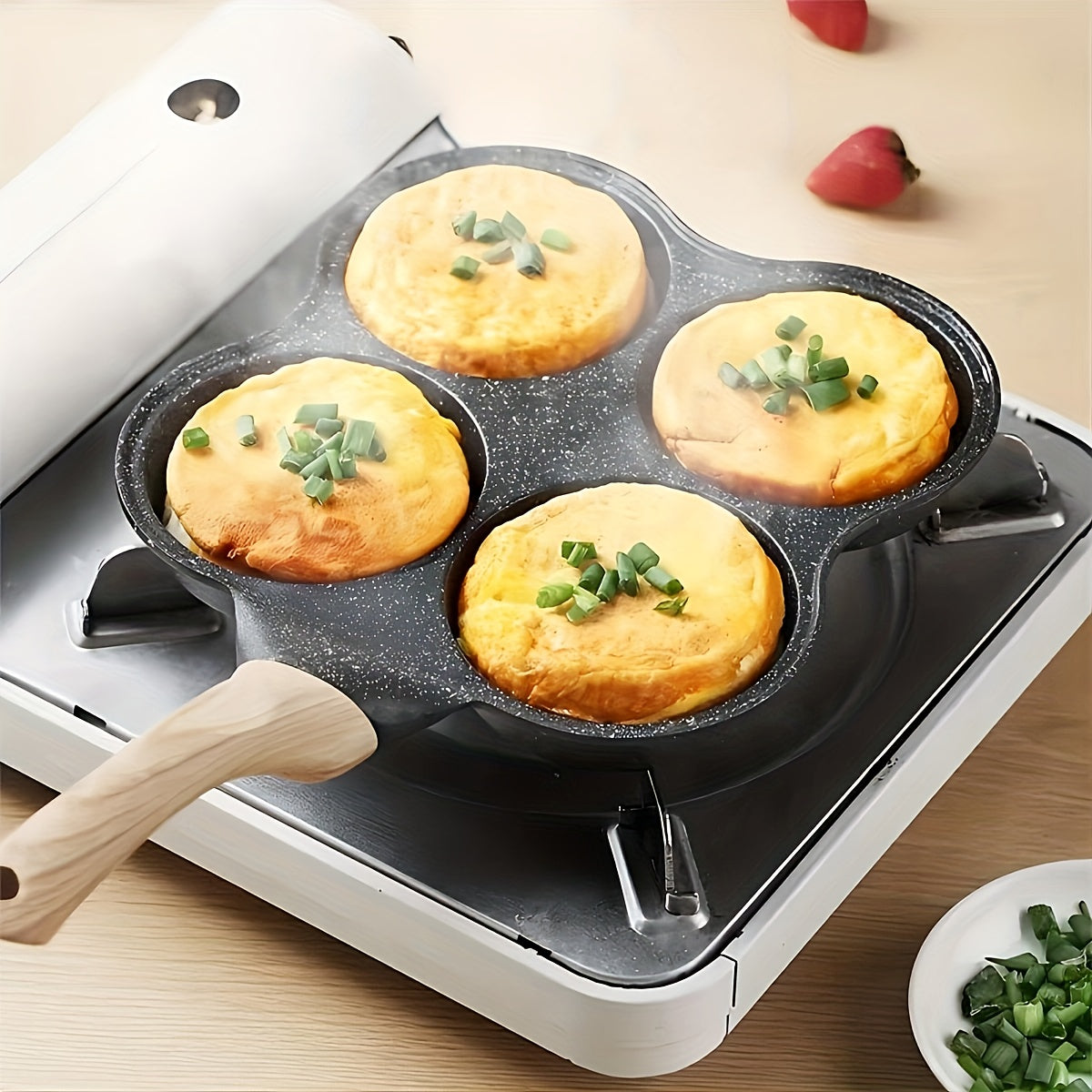 Nonstick Egg Frying Pan 4-Cup Kitchen Cookware for Breakfast and Burgers
