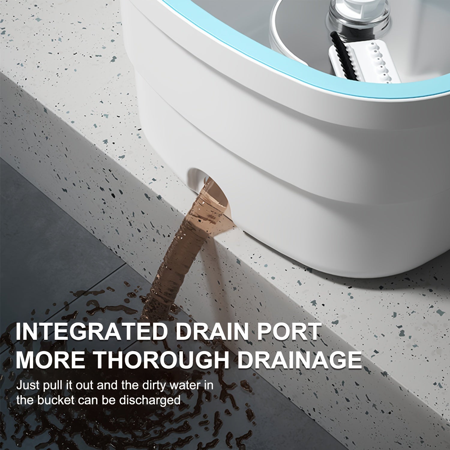 Spin Mop and Bucket System with 4 Microfiber Pads for Floor Cleaning