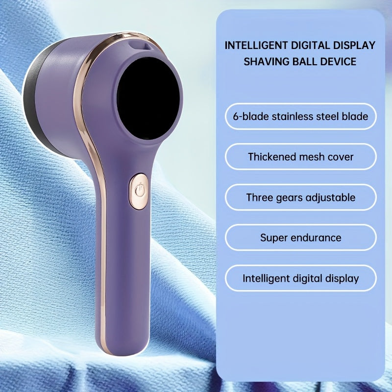 USB перезаряжаемый удалитель катышков с регулируемыми настройками, LED-дисплей. Идеально подходит для свитеров, ковров. Уход за тканью без запутывания, органайзер для одежды.