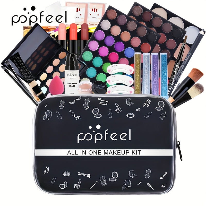Women's Makeup Kit All-in-One Set With Eyeshadow Lipstick Brush