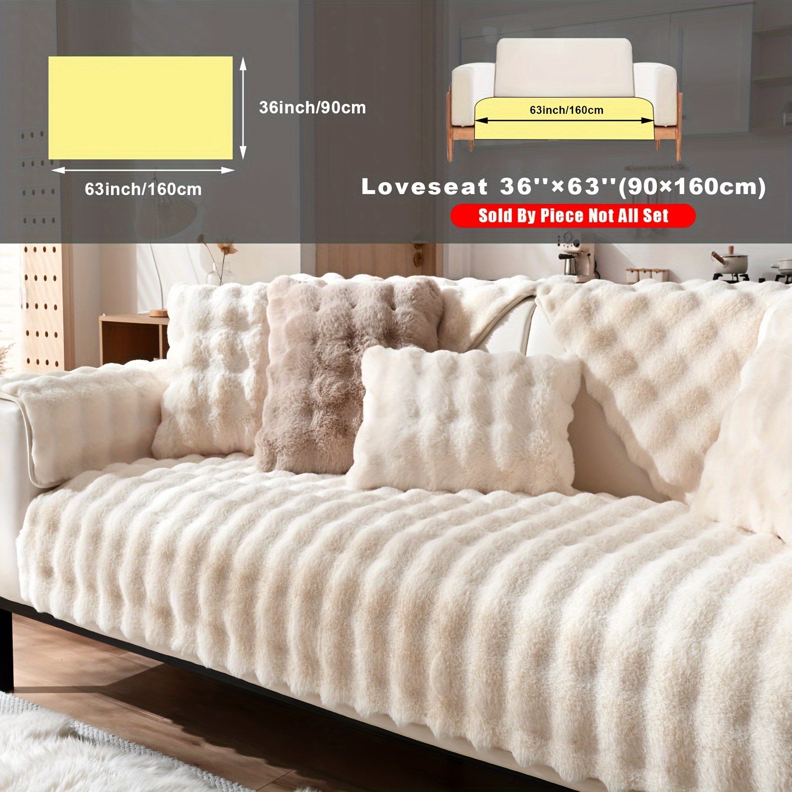 Накидка на диван из флиса для 2-4 местных диванов в 8 цветах, моющаяся в машине, дружелюбная к питомцам, современный дизайн