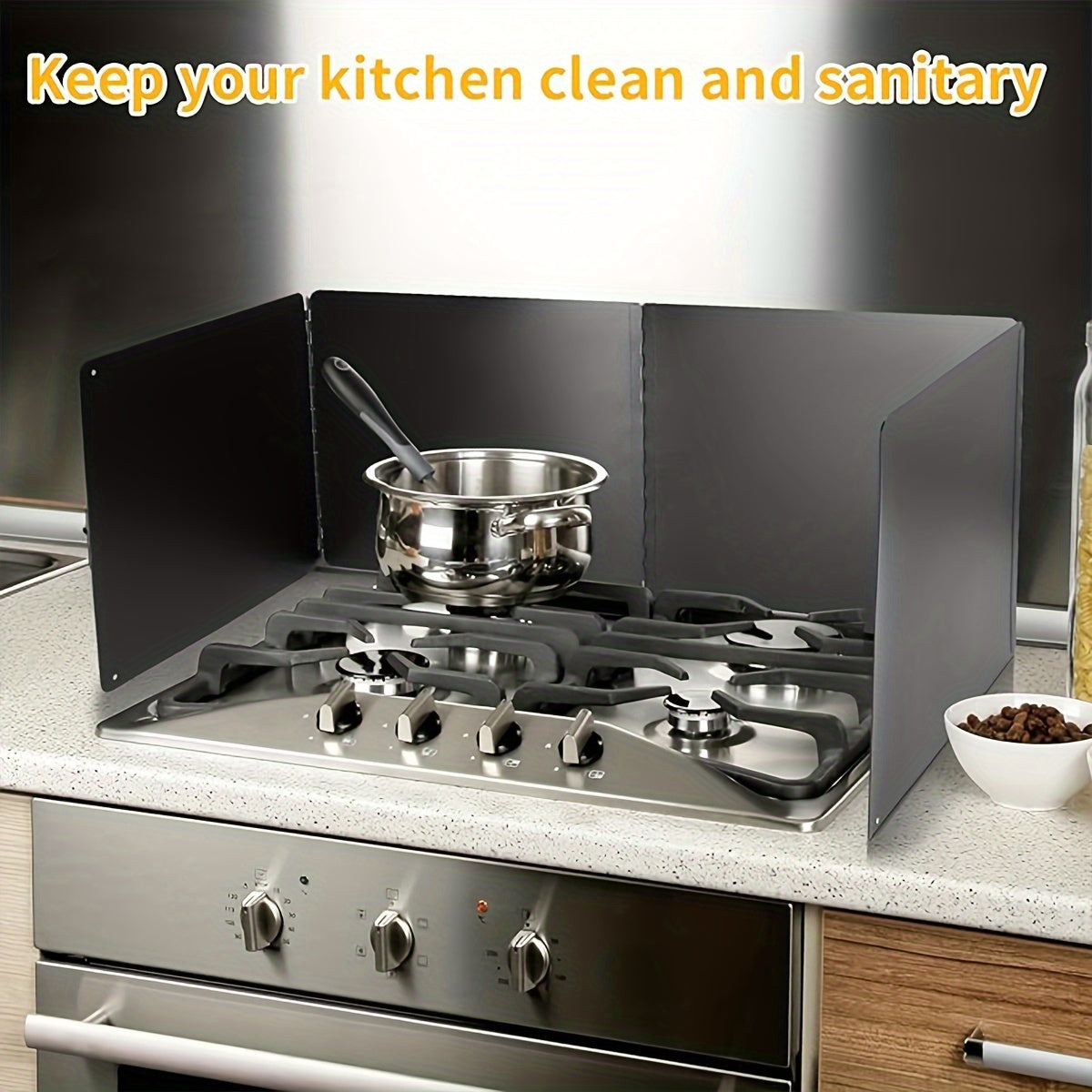 Stainless Steel Foldable Splatter Guard for Stove Top and Frying Pan