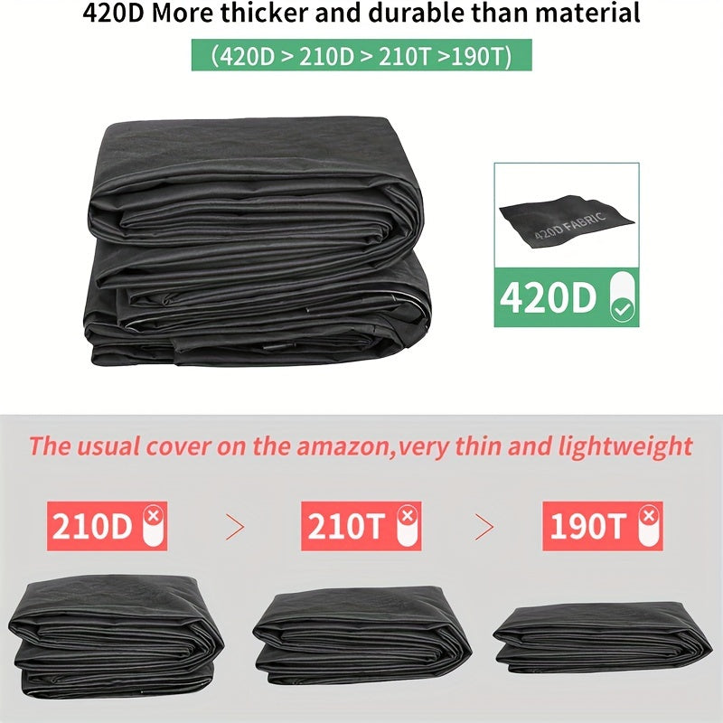 Outdoor Patio Furniture Cover Black 110x84x28 Inches Waterproof Deck Lawn Backyard