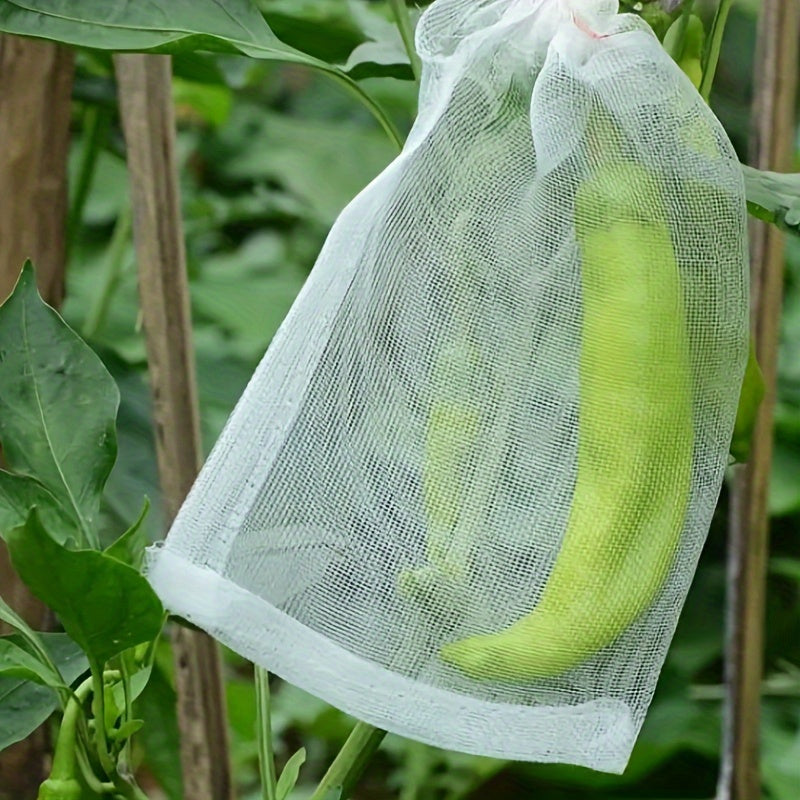 Insect-Proof Fruit and Vegetable Bags Pack of 20 or 50 with Drawstring Closure