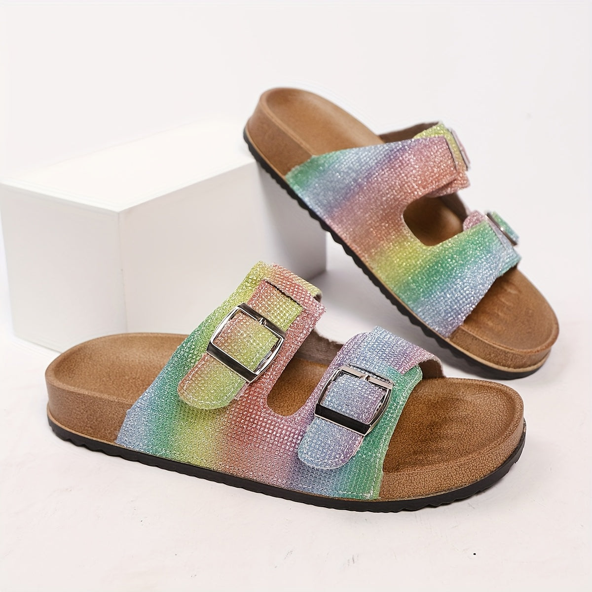 Women's Leather Mules Loafers Slip-On Comfortable Casual Shoes