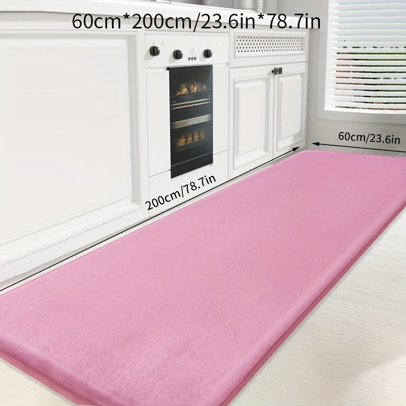 Coral Fleece Non-slip Quick-Drying Bath Mat for Bathroom Kitchen Laundry Bedroom