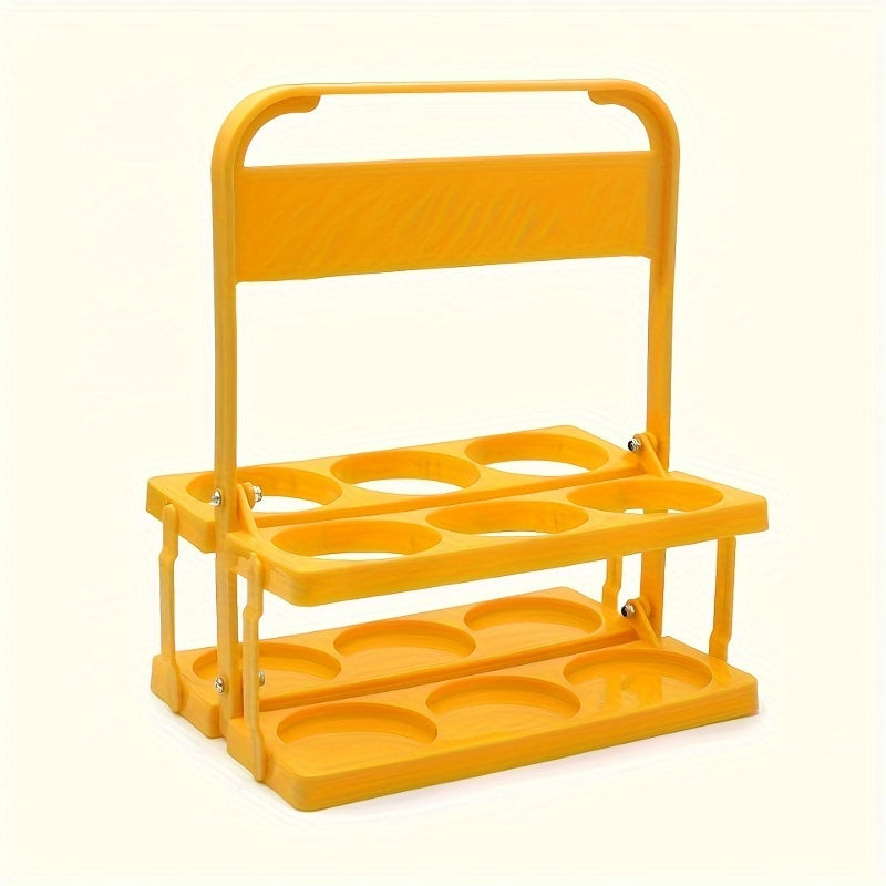 Plastic Beer Caddy for Outdoor Camping and Home Use Portable Foldable Beverage Organizer