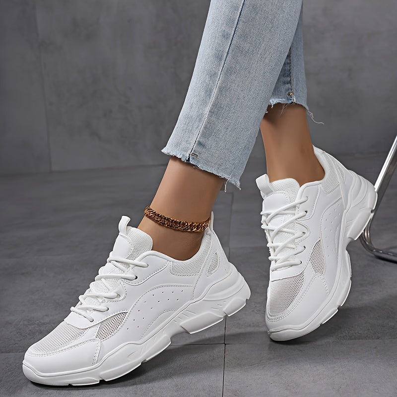 Men's Women's Breathable White Casual Running Sports Shoes