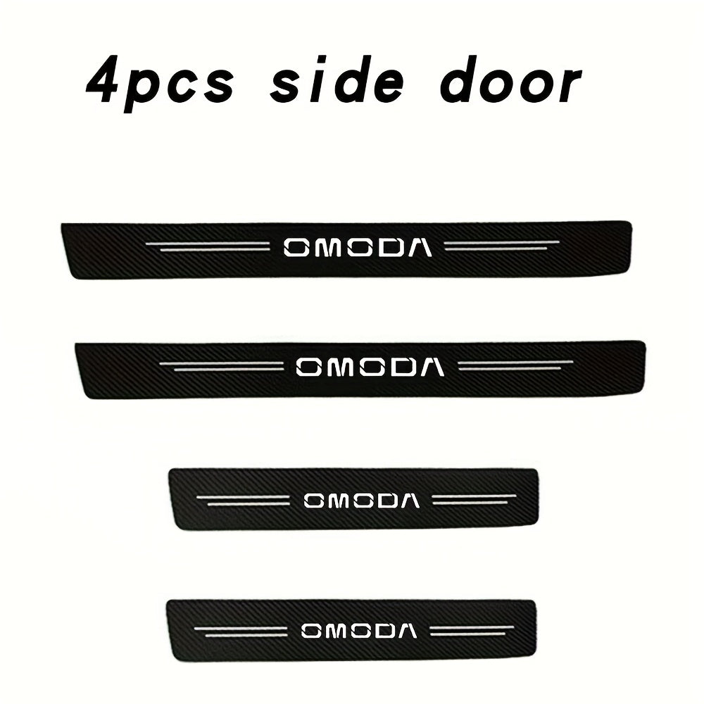 Car Door Sill Protector Heavy-Duty Scratch Dent Non-Slip Carbon Fiber