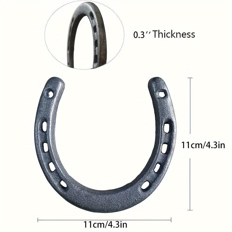 Set of 2 Cast Iron Horseshoe Crafts for DIY Projects