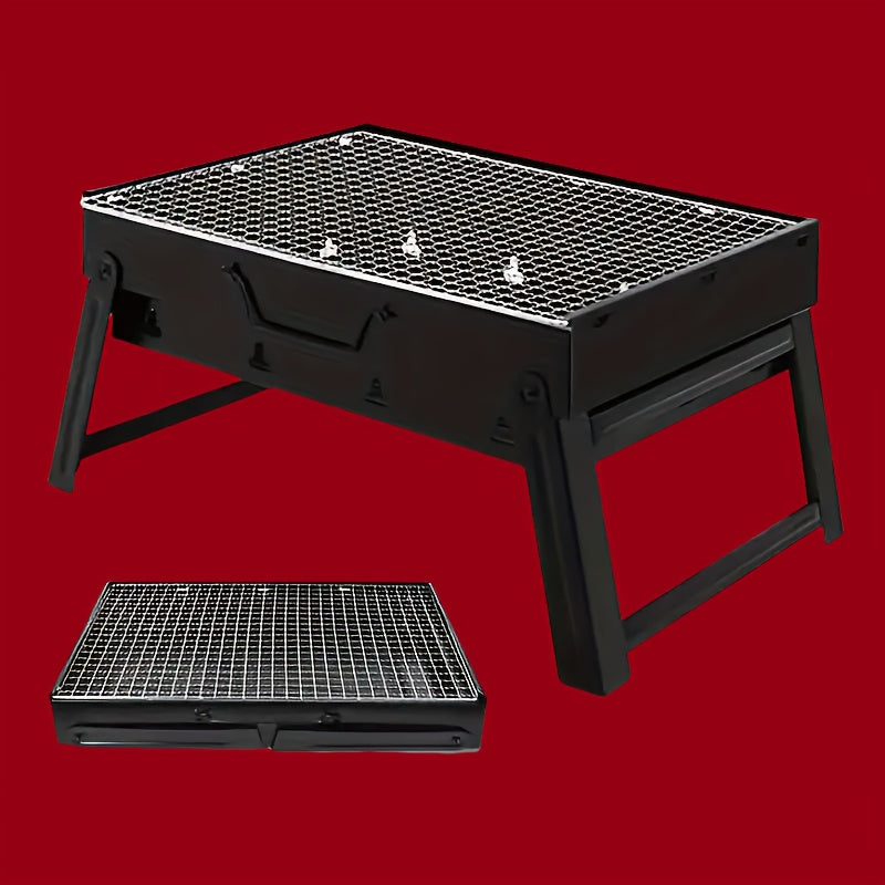 Portable Folding Charcoal Grill for Camping and Outdoor BBQs