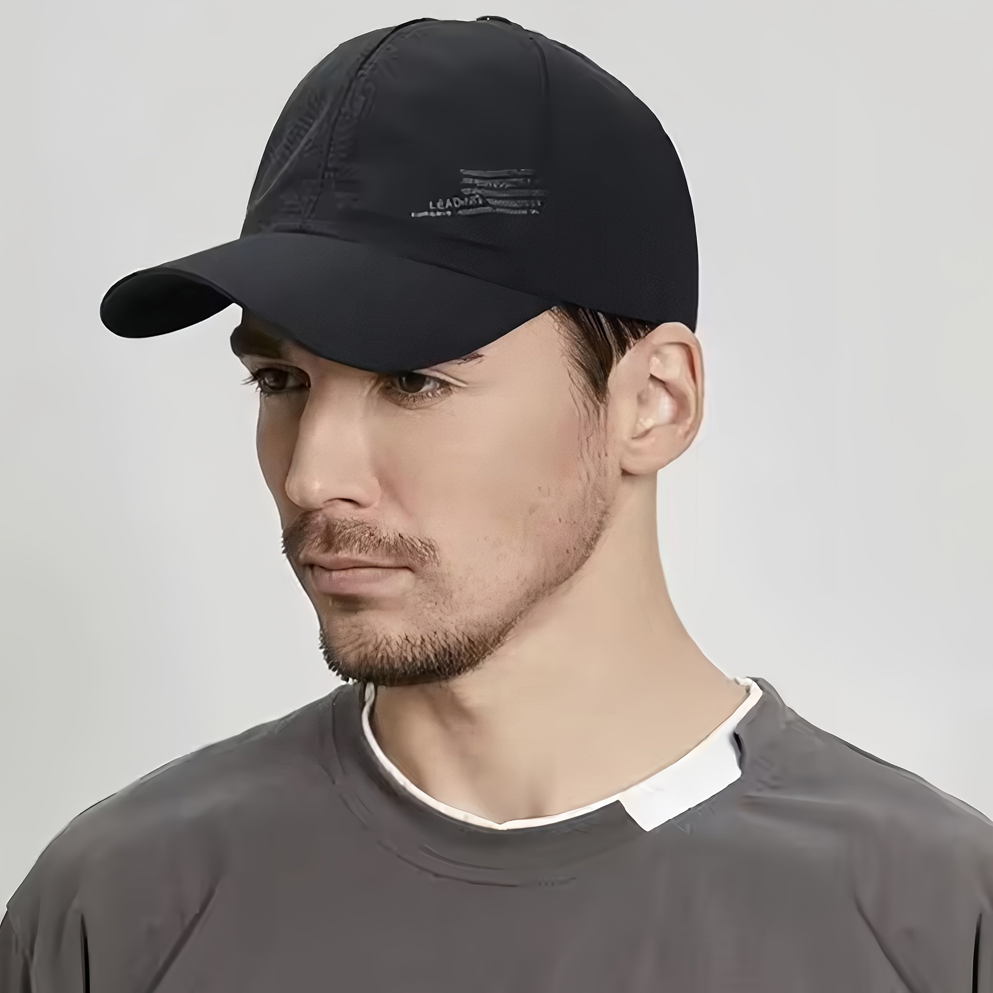 Unisex 2-Pack Quick-Dry Polyester Baseball Caps Sporty Alphabet Print for Spring Summer