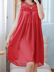 Women's Summer Nightgown Loose Fit Large Size Thin Sleepwear