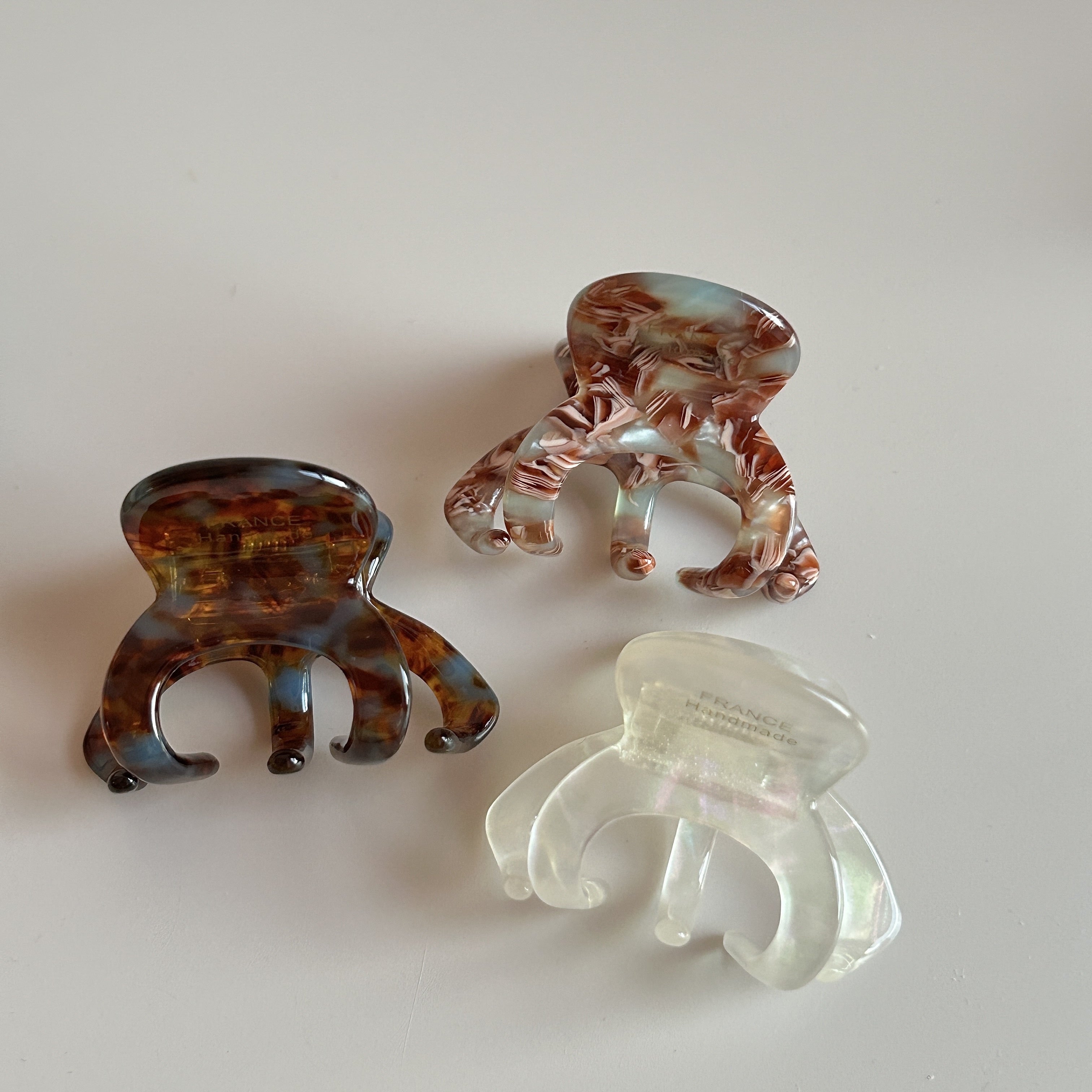 3 шт. заколки для волос из ацетата для женщин, ежедневное использование, высокие резинки для хвостика, складные