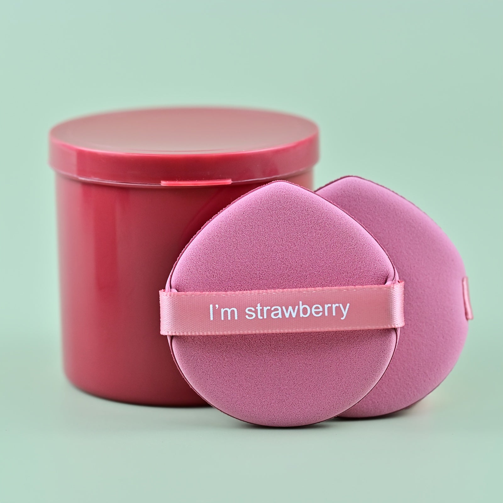 Set de 7 esponjas de maquillaje con estuche de almacenamiento, poliuretano hidrofílico, formas redondas y en forma de lágrima para base en polvo y BB Cream