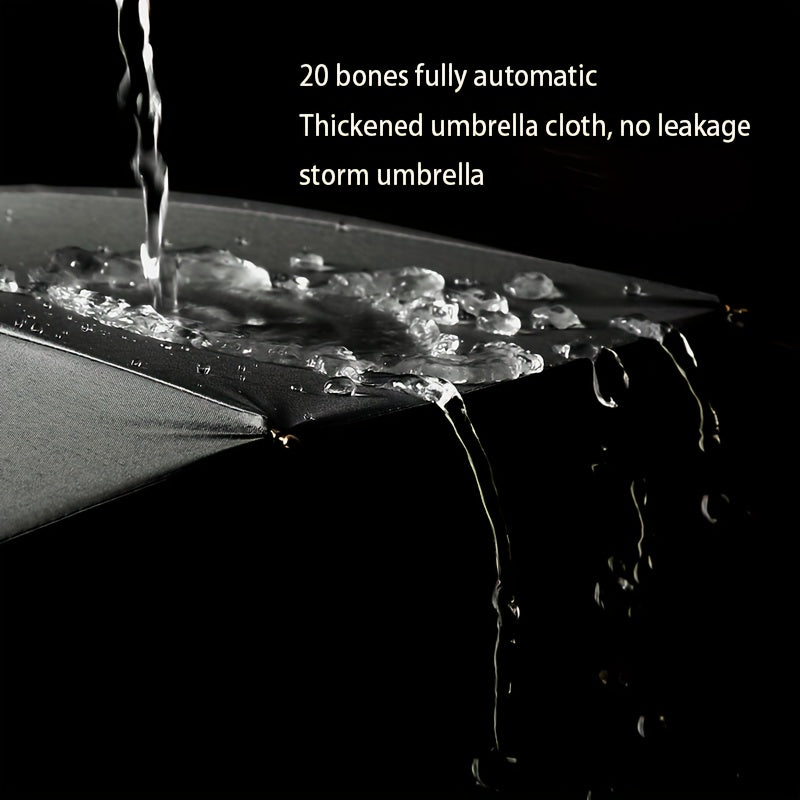 Paraguas automático unisex plegable con 72 varillas reforzadas protección UV resistente al agua