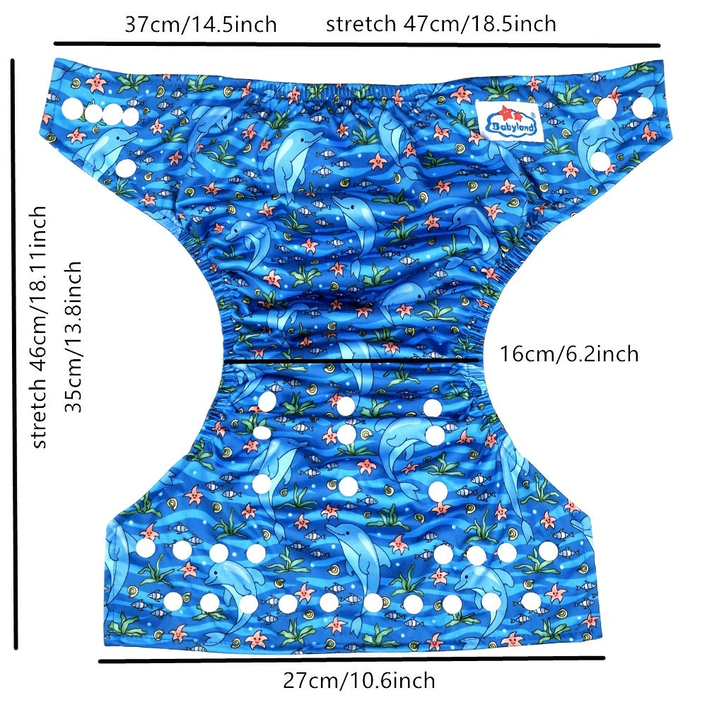 Reusable Cloth Diapers for Babies 0+ Waterproof Highly Absorbent Adjustable Fit Pink Blue White