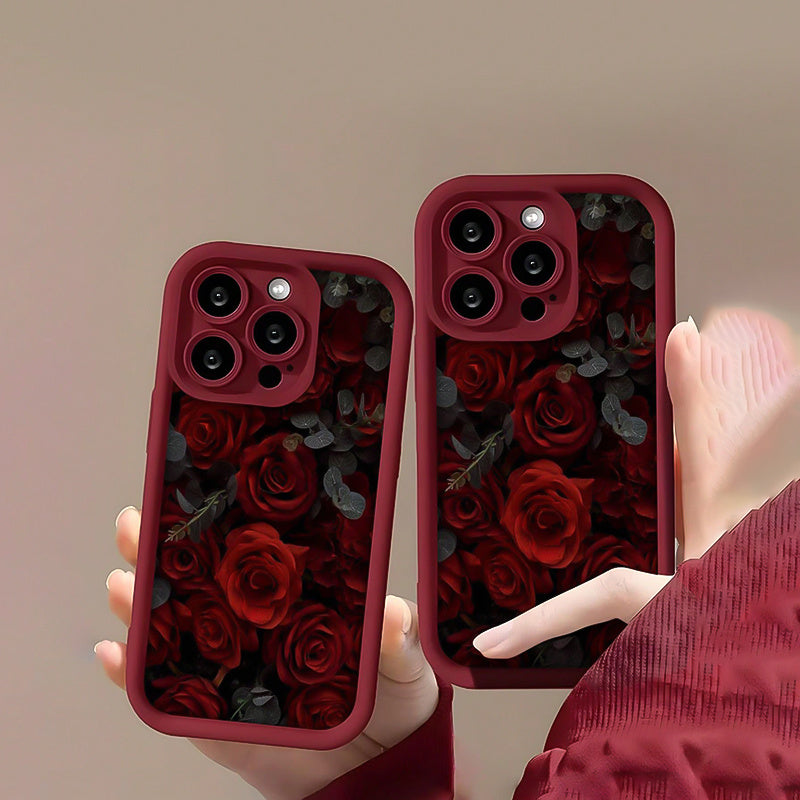 Mobile Phone Case TPU Rose Garden Pattern for iPhone Models