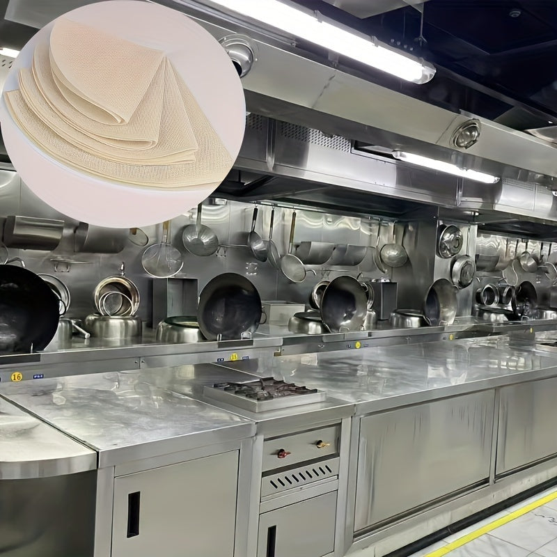 Round steamer mat for buns and bread reusable non-stick liner for steaming