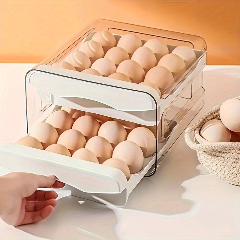 Egg Storage Container Double Layer Egg Holder Durable PET PP Snack Box