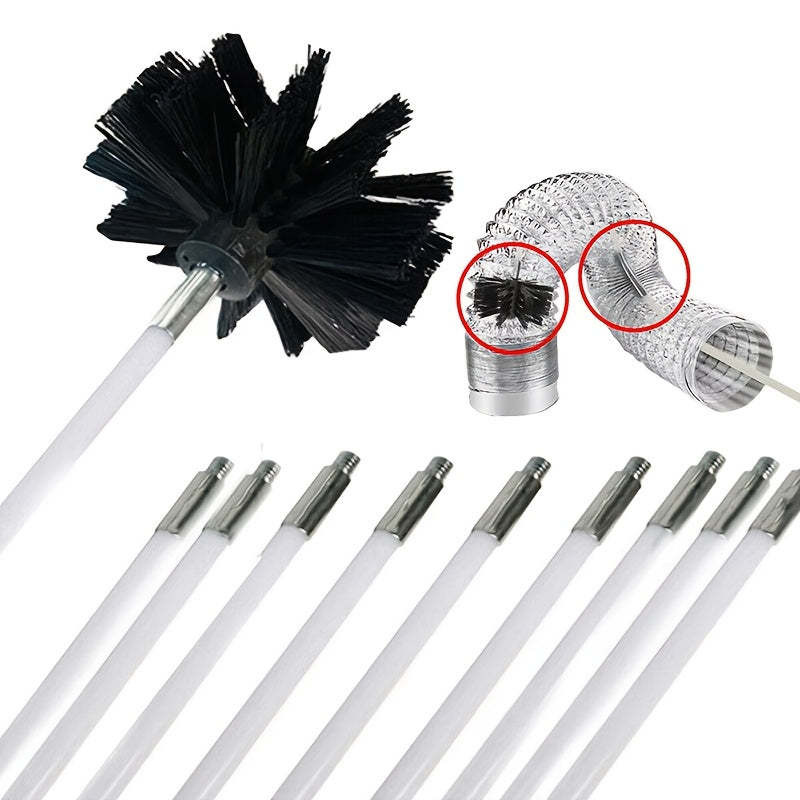 Multi-Functional Cleaning Brush Set for Chimneys and Vents Durable Reusable Tool