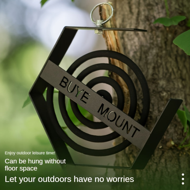 2 Hexagonal Iron Mosquito Repellent Stands Outdoor Camping Incense Holders