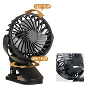 Quiet USB Rechargeable Desk Fan with Low Noise for Bedroom and Office