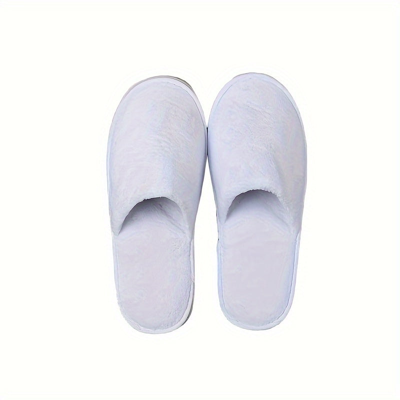 Women Coral Fleece Disposable Slippers Thick Warm Soft Winter