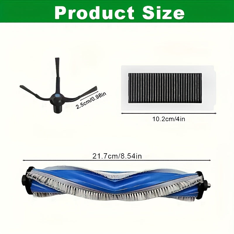 Ecovacs Deebot X5 Omni va X5 Pro uchun robot tozalash uchun aksessuarlar to'plami, asosiy cho'tka, tozalash matolari, chang qutilari, filtrlash va yon cho'tkalarini o'z ichiga oladi