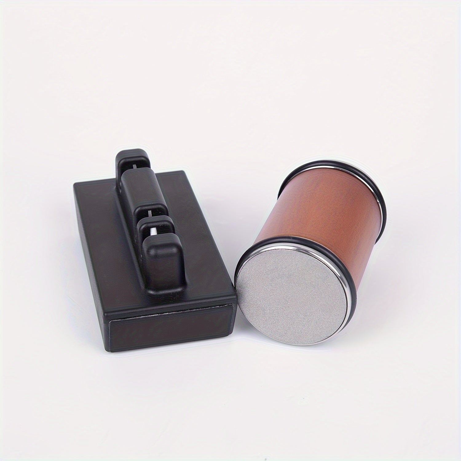 Wooden Manual Knife Sharpener Kit with Magnetic Angle Guide 15° 20° Non-Electric