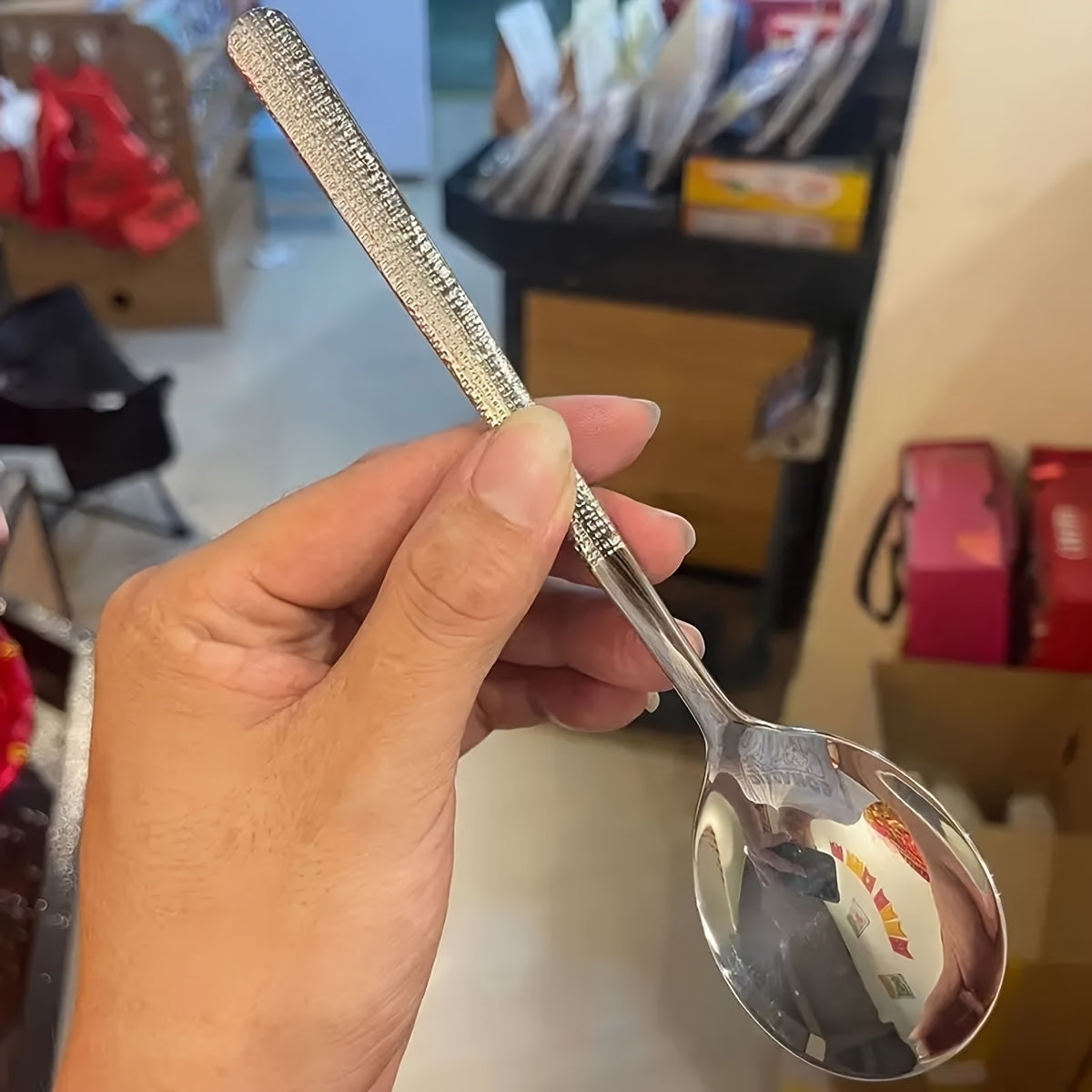 8-Piece Stainless Steel Soup and Catering Spoon Set for Kitchen