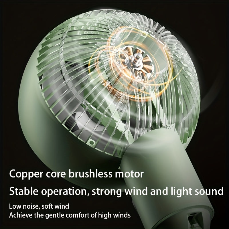 USB Fan with Remote Control Digital Display Adjustable Angles and Wind Speed