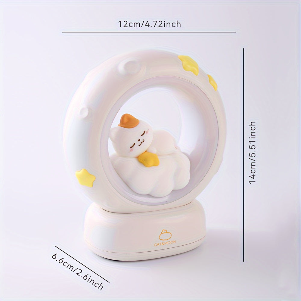 USB-Powered Night Light with Tap Dimmer for Bedroom Decor