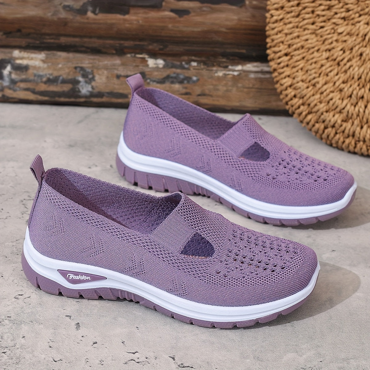 Women’s Casual Slip-On Sneakers Breathable Fabric Summer Beach Shoes