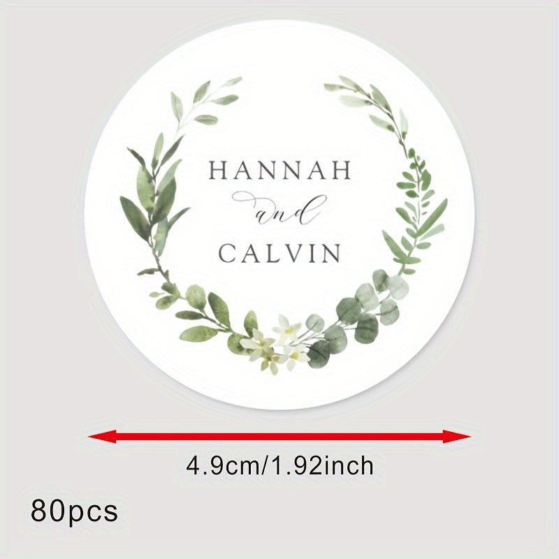 Personalized Bridal Shower Labels Custom Thank You Stickers Name and Date Recyclable Matte Finish