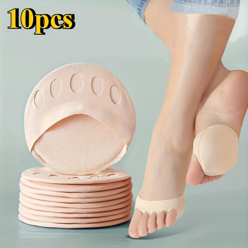 Women’s High Heel Forefoot Insoles 10-Pack Soft Breathable Non-Slip Cushions