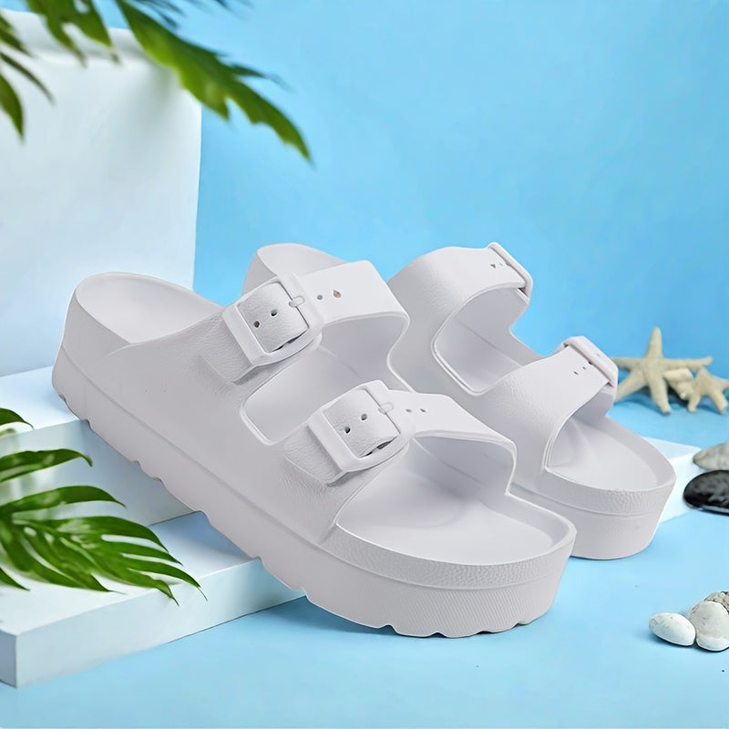 Женские нескользящие с открытым носком EVA сандалии для прогулок легкие повседневные туфли