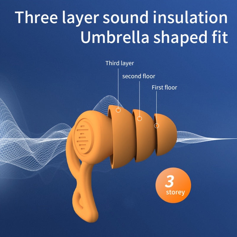 Reusable Silicone Earplugs for Sleeping Noise Cancelling Swimming Comfort