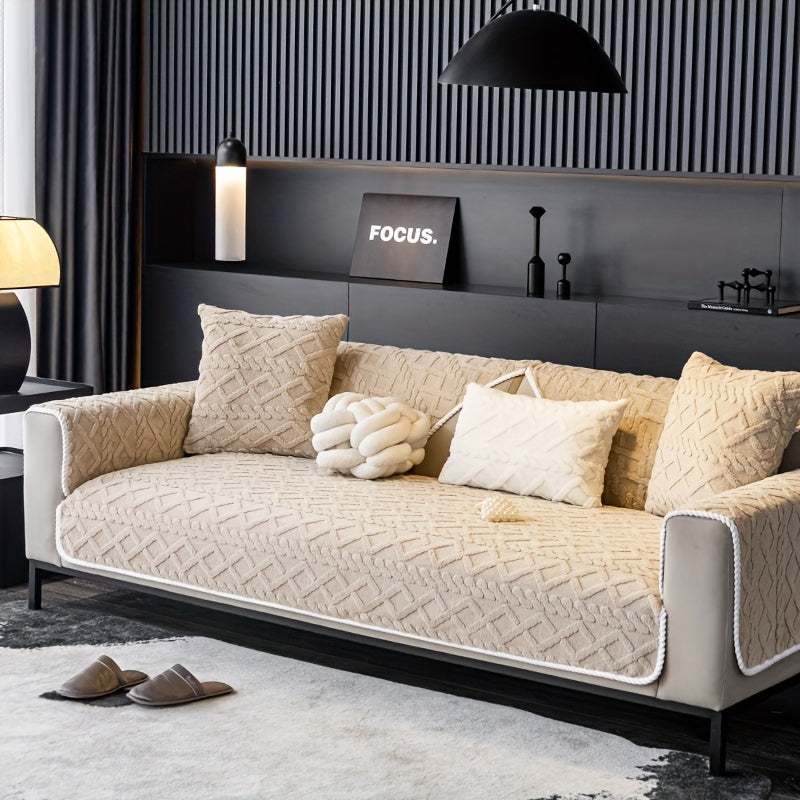 Нескользящая накидка на диван из велюра Shu, подходит для домашних животных, моется в машине, подходит для кресел и секционных диванов на 4 места