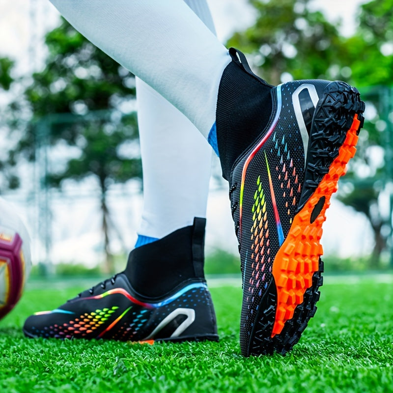 Lightweight All-Season High-Top Soccer Cleats for Training and Competition