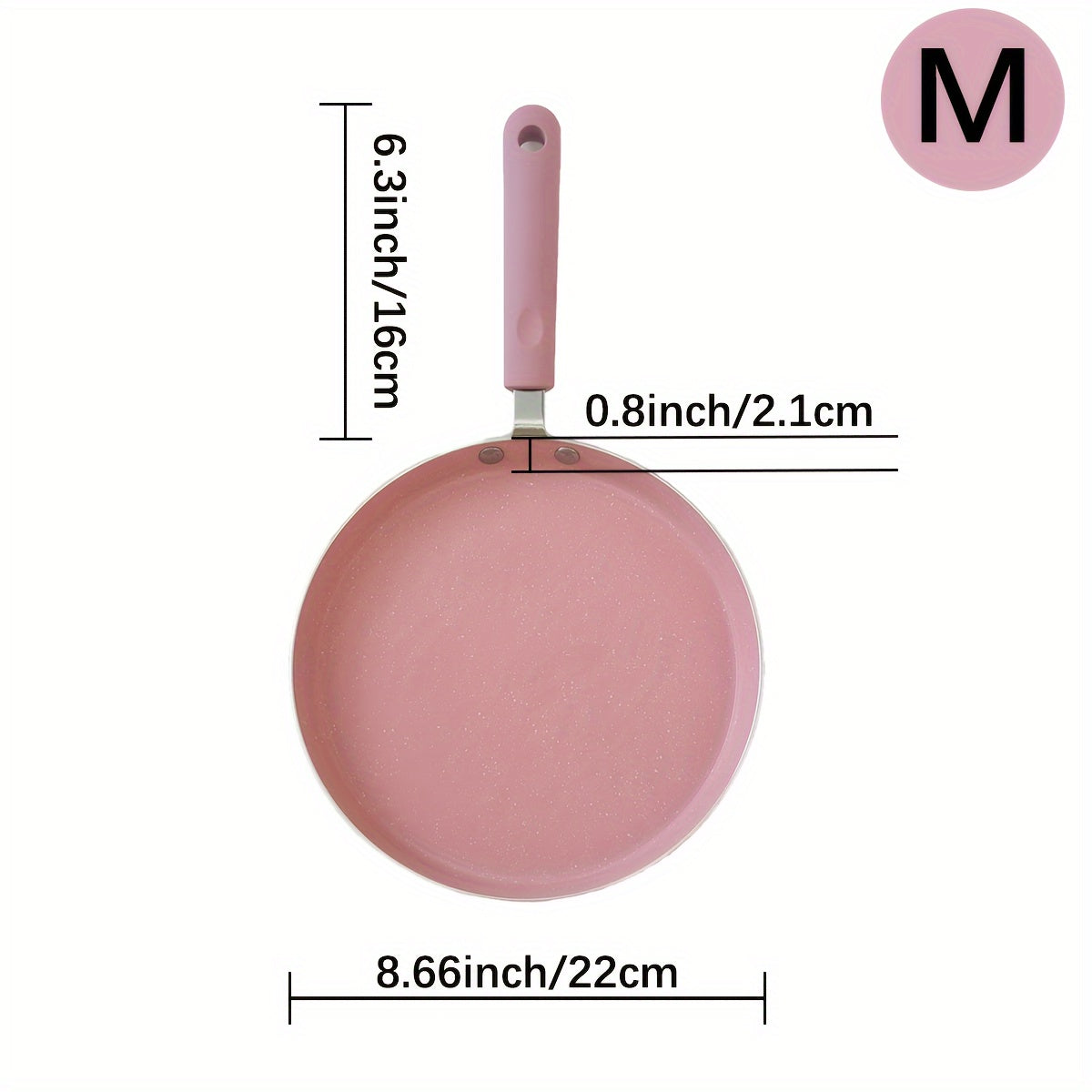 Aluminum Non-Stick Pancake Pan 25.91cm with Wooden Handle Dishwasher Safe