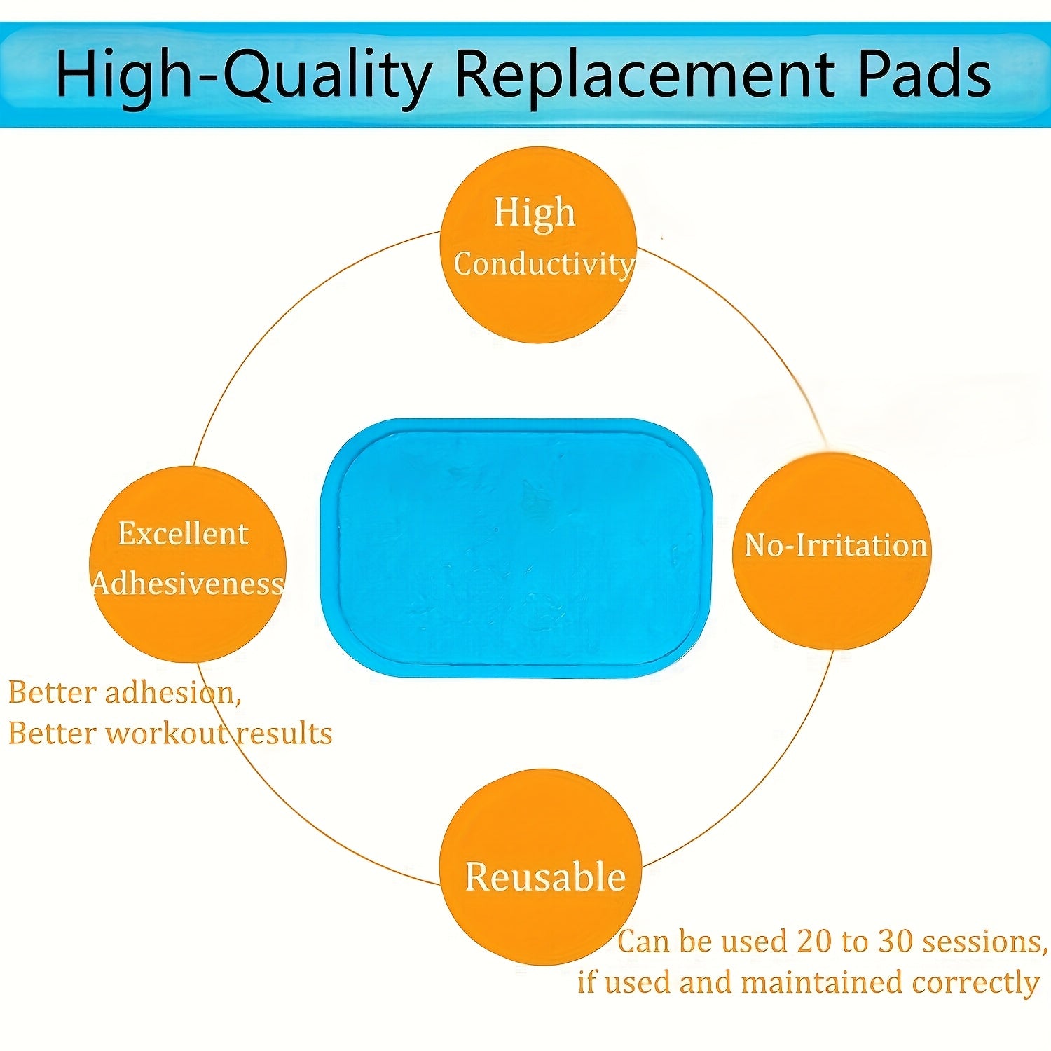 100 dona EMS massaj plashlari mashq trenerlari uchun, qayta ishlatiladigan, quvvat talab qilmaydi