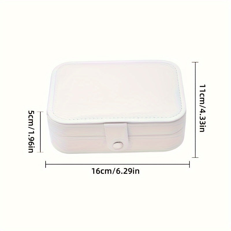 Leather Jewelry Box with Lock, Fabric-Lined Organizer for Accessories