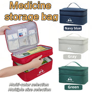 Unisex Nylon Large Capacity Medicine Storage Bag with Zipper Dustproof