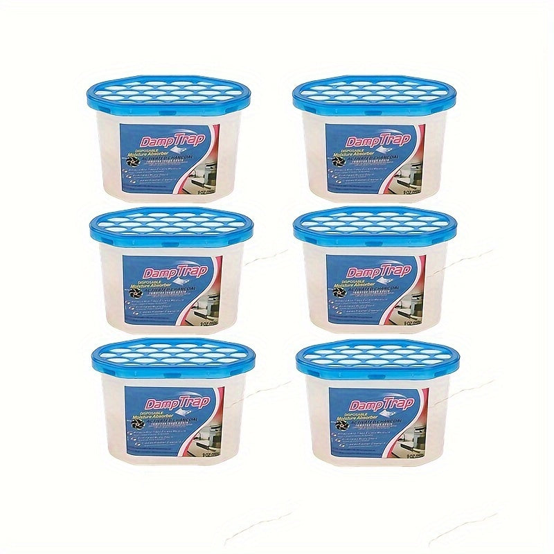 6-Pack Moisture Absorbers for Wall Cabinets 500ml Odorless Moisture Removal