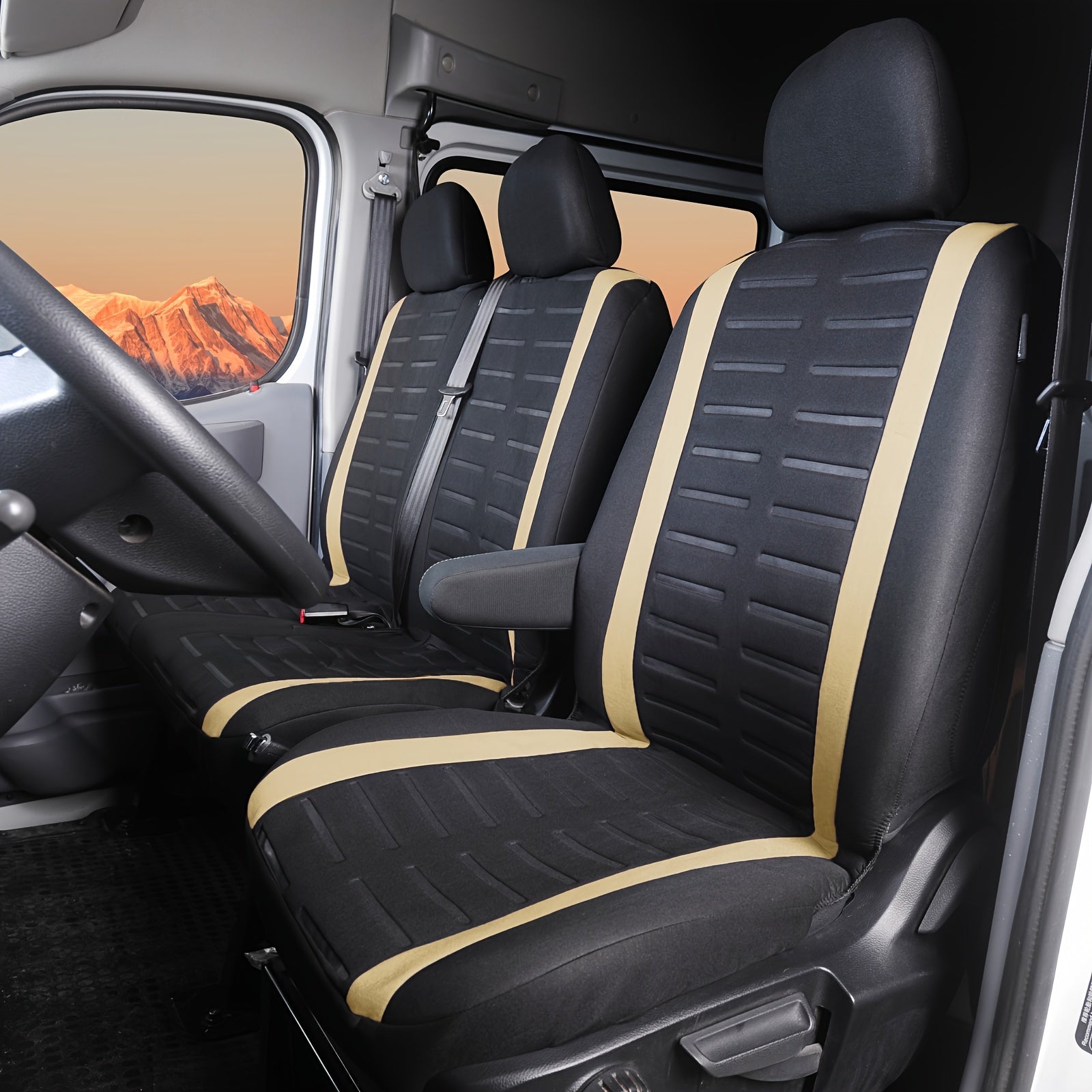 Universal Truck Van Bus Front Seat Cover Waterproof Durable Black
