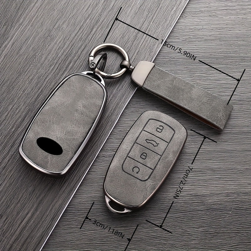 Car Key Case TPU Protective Cover for SUV Remote Key Fob Keychain